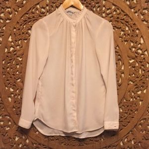 H&M cream pink blouse